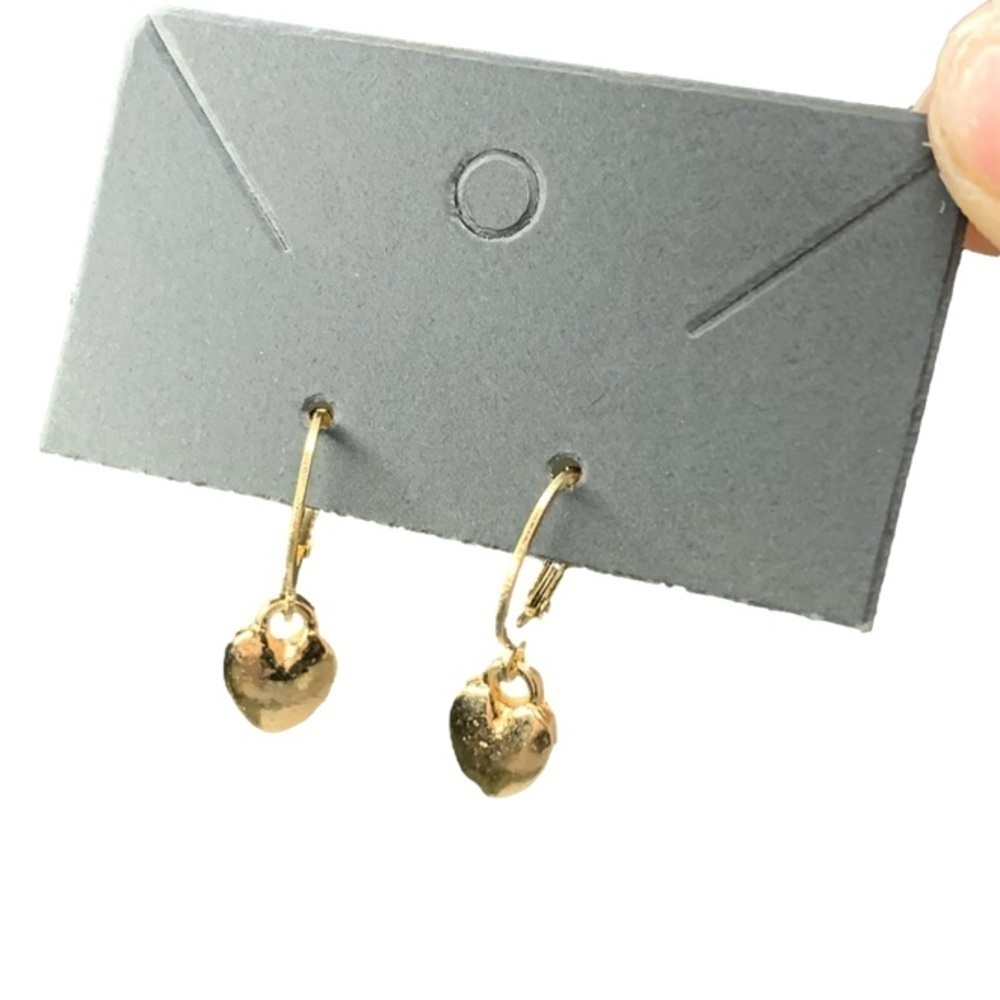 Gold heart earrings